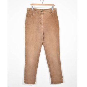 High Waisted Brown Corduroy Pants Size M